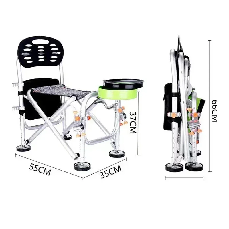 All Terrain Aluminium Alloy Fishing Chair Portable Modern Camping Freshwater Fishing Chair Outdoor Furniture Chaise De Peche FYF - Image 6