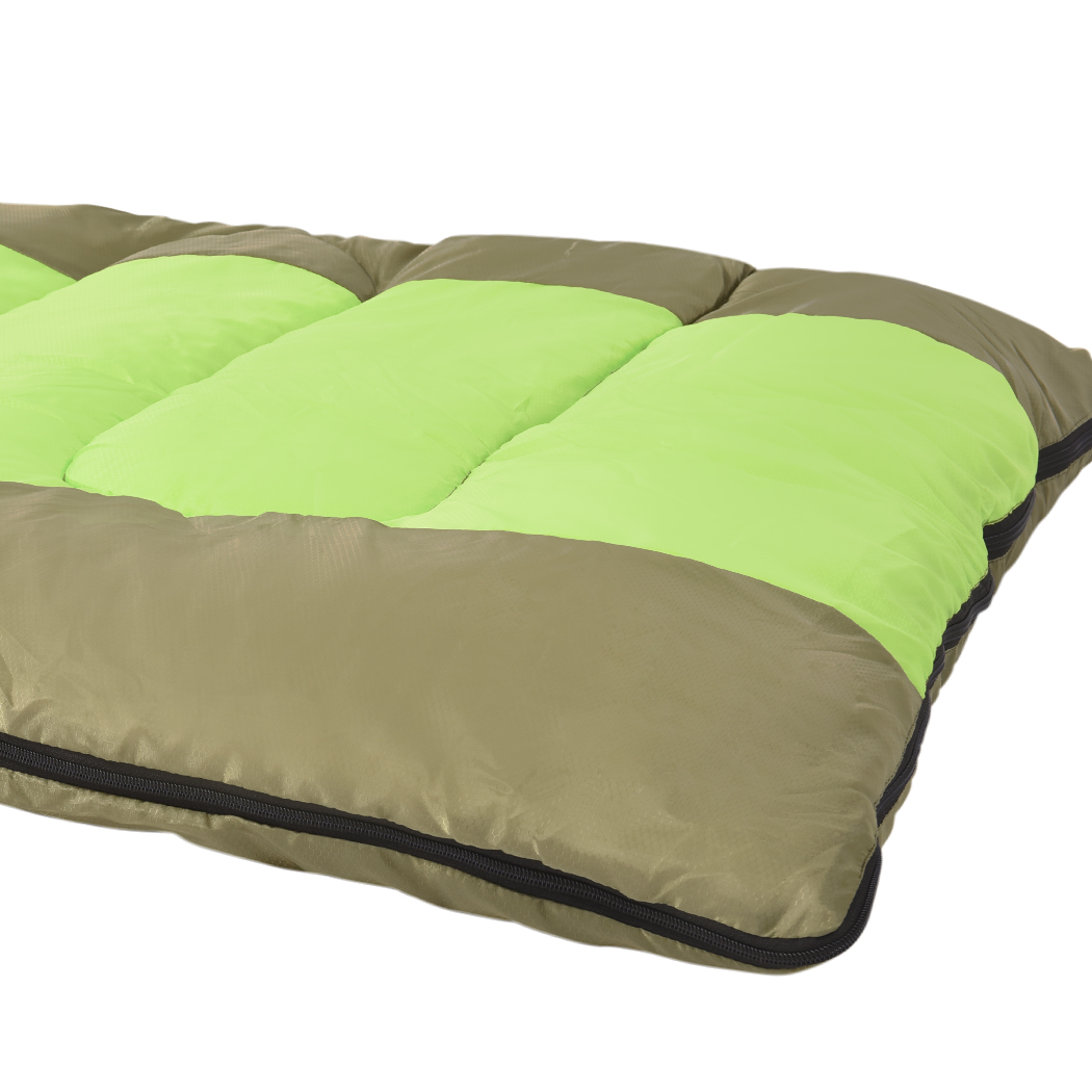 Mountview Sleeping Bag Outdoor Camping Green - Image 6